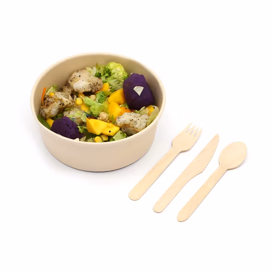 Paper Bowl for Hot Food Salad Soup Deli Fruit with Lids Grease Resistance