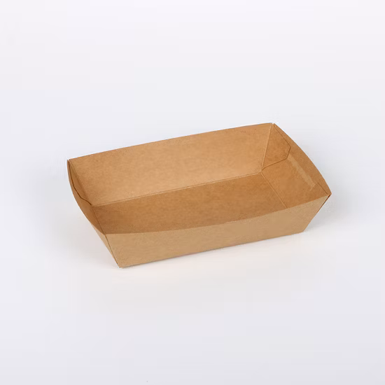 Laminated Material Fried Food Kraft Paper Boat Tray in Australia for Fried Chicken