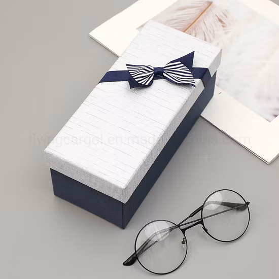 Custom Printed Luxury Blue Cardboard Cosmetics Makeup Clothes Magnetic Paper Gift Packaging Jewelry Box for Watch Wedding Party Festival Packing with Ribbon